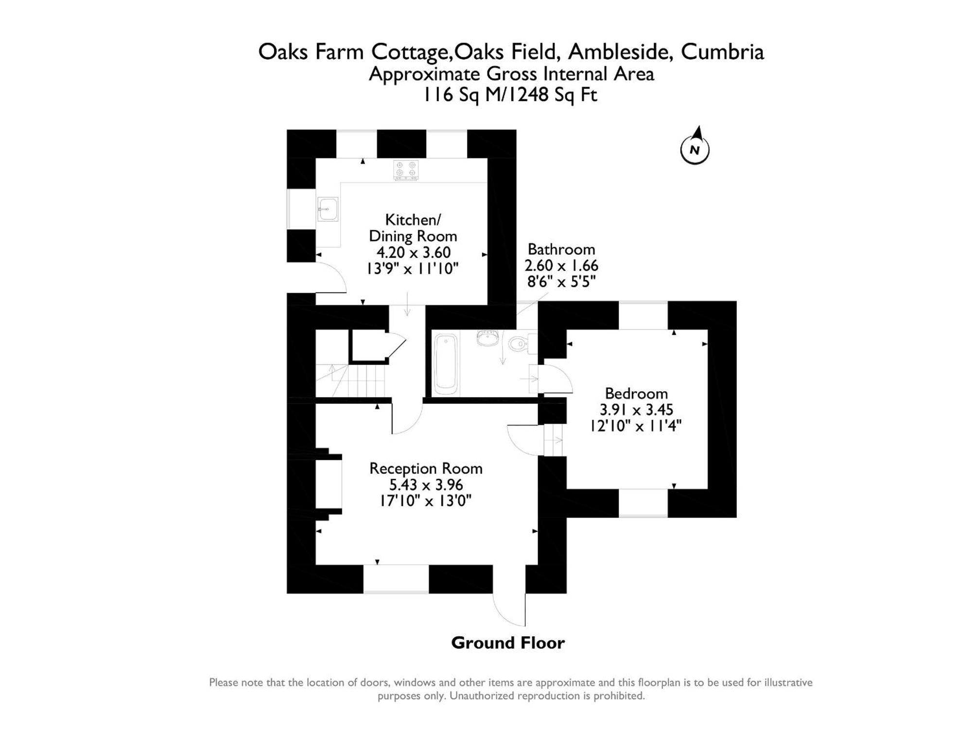 1 Oaks Farm Cottages Ambleside Exteriör bild